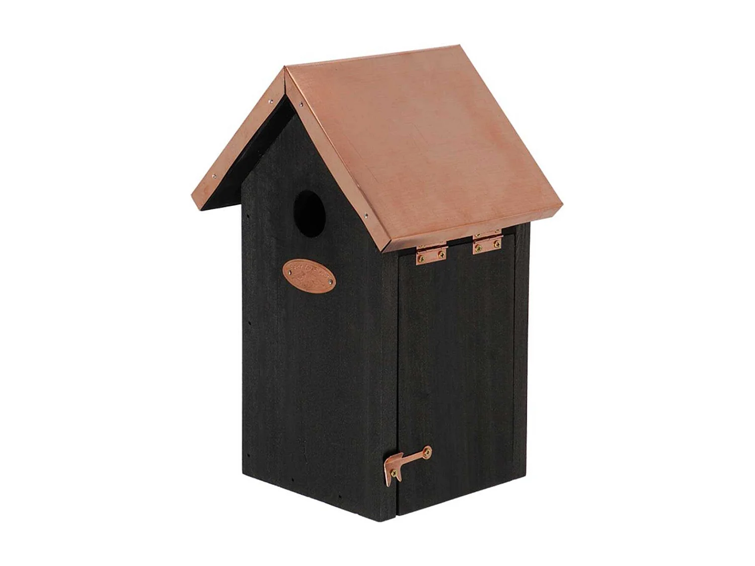 Nichoir à oiseaux en pin et cuivre Mésange bleue