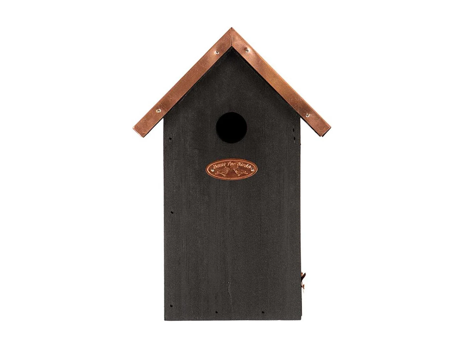 Nichoir à oiseaux en pin et cuivre Mésange bleue