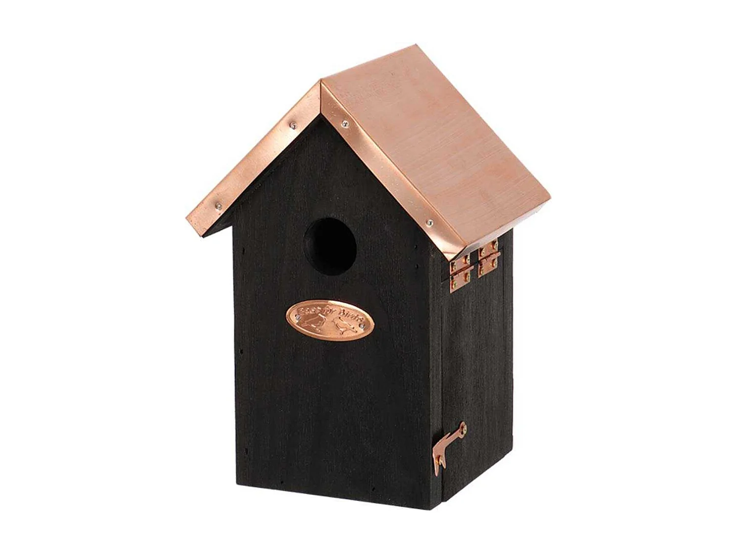 Nichoir à oiseaux en pin et cuivre Troglodyte