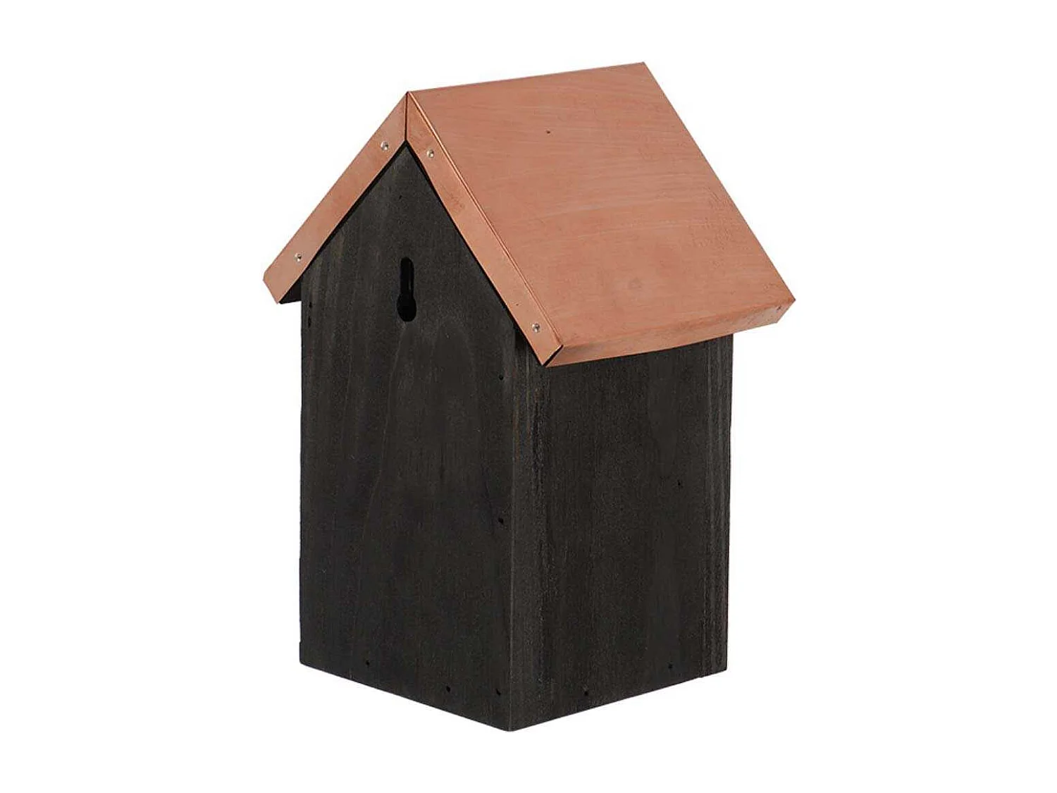 Nichoir à oiseaux en pin et cuivre Troglodyte