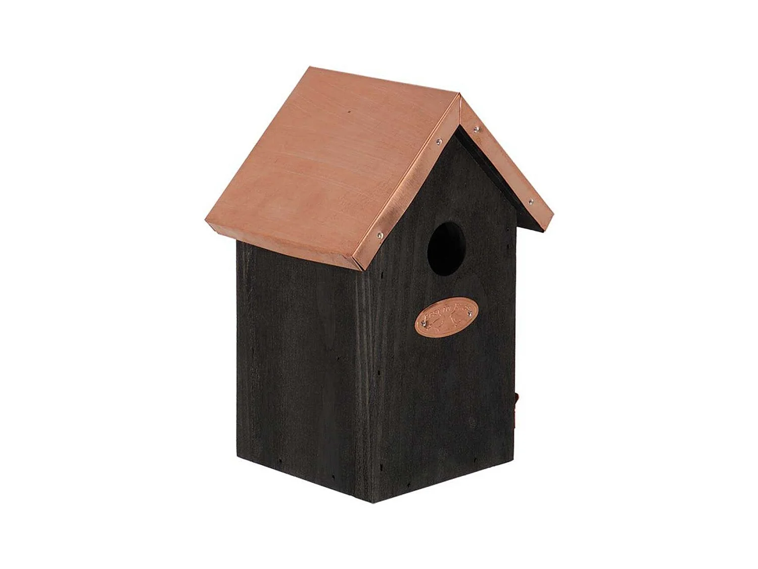 Nichoir à oiseaux en pin et cuivre Troglodyte