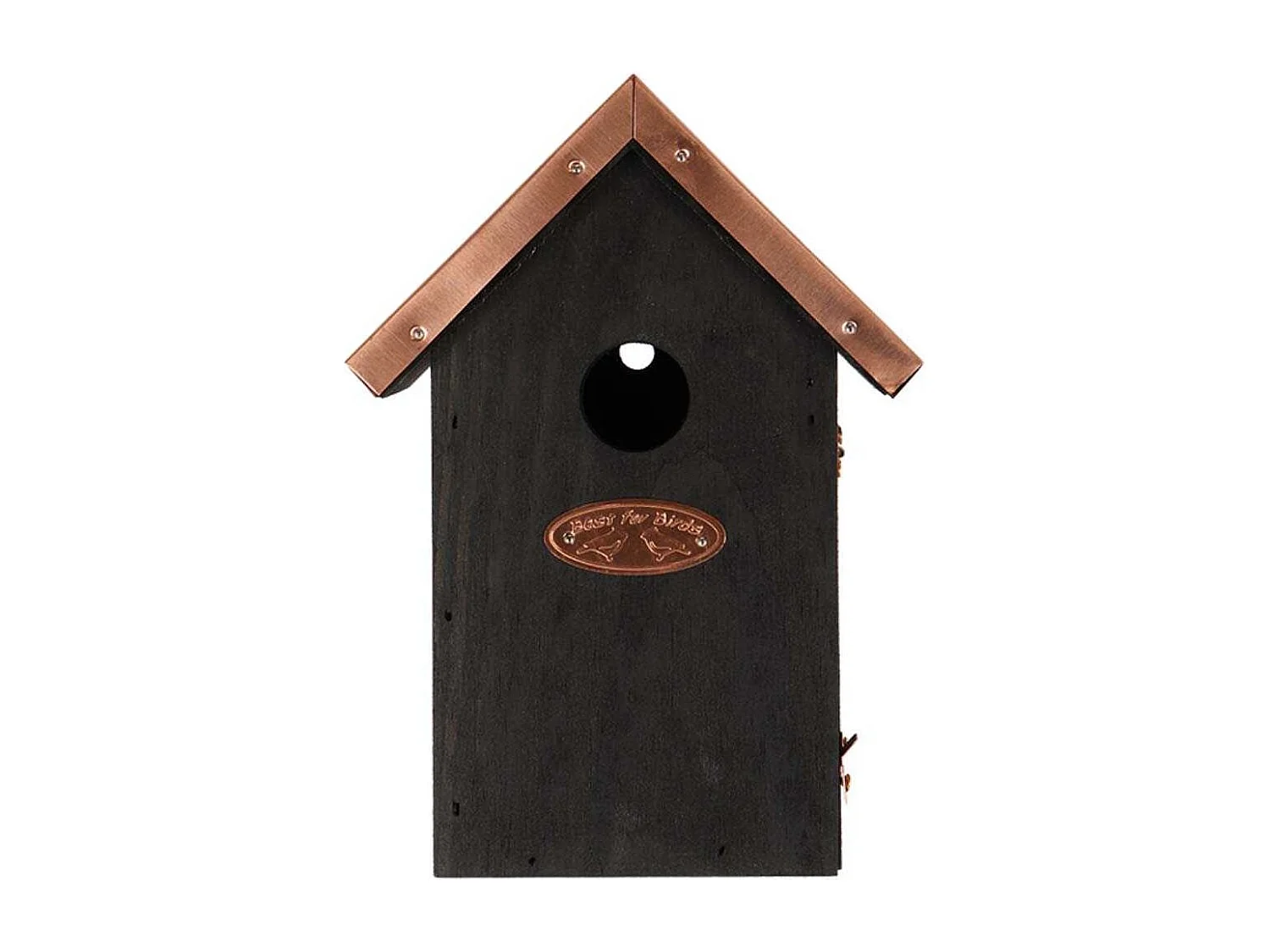 Nichoir à oiseaux en pin et cuivre Troglodyte
