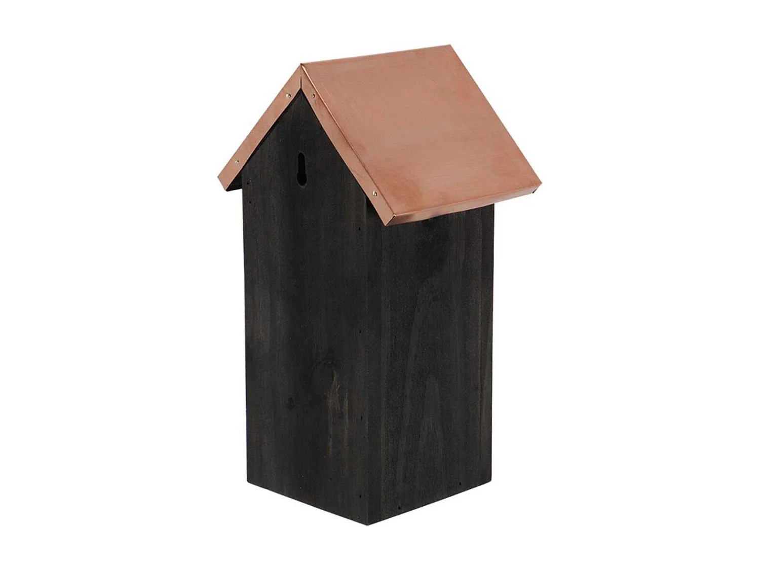 Nichoir à oiseaux en pin et cuivre Mésange charbonnière