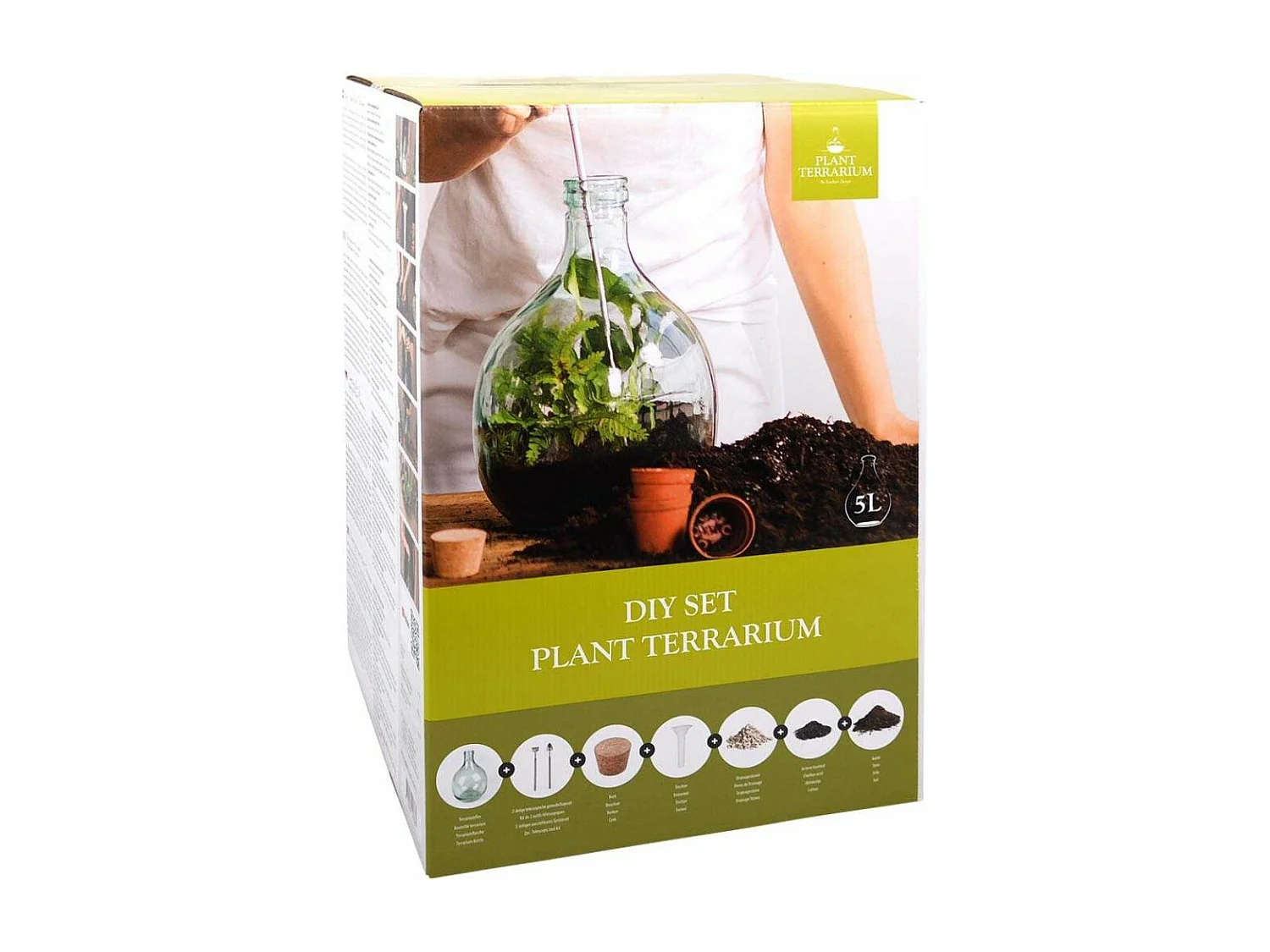 Kit terrarium végétal à faire soi-même DIY 5 litres