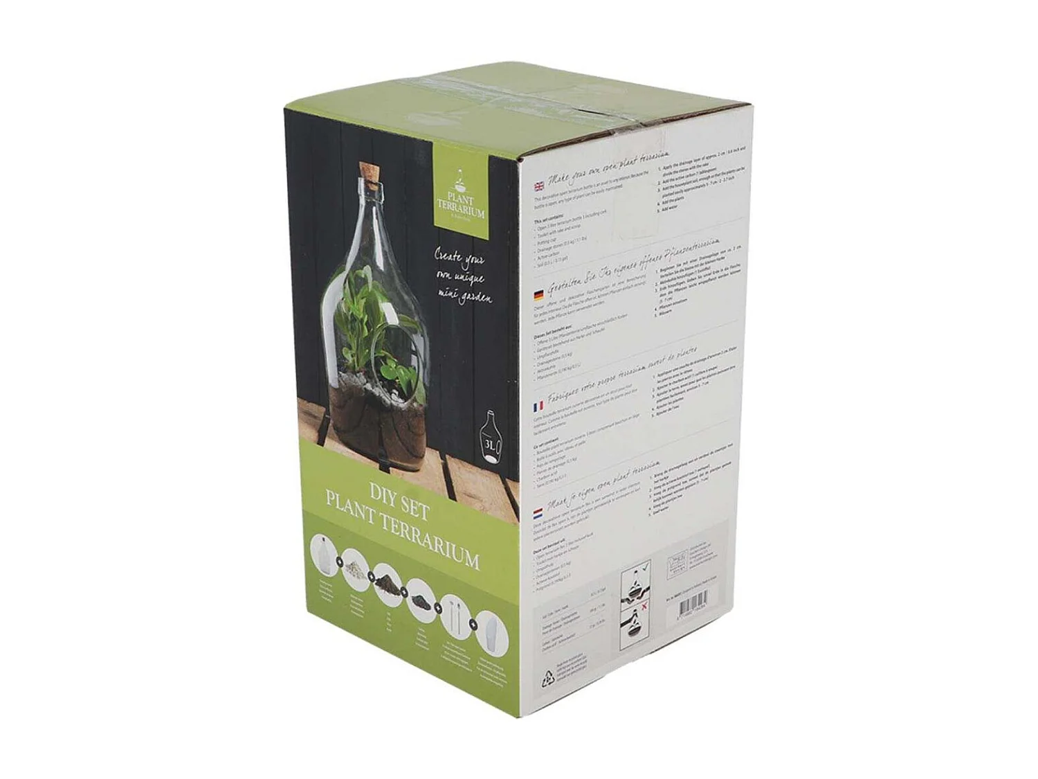 Kit terrarium végétal à faire soi-même DIY 3 litres