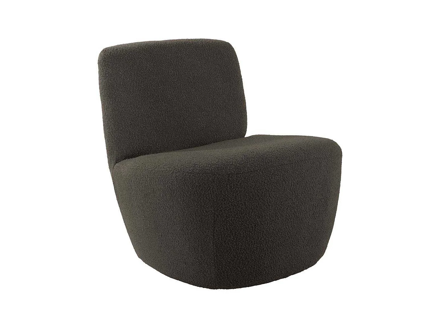 Chaise lounge en tissu bouclette Ada