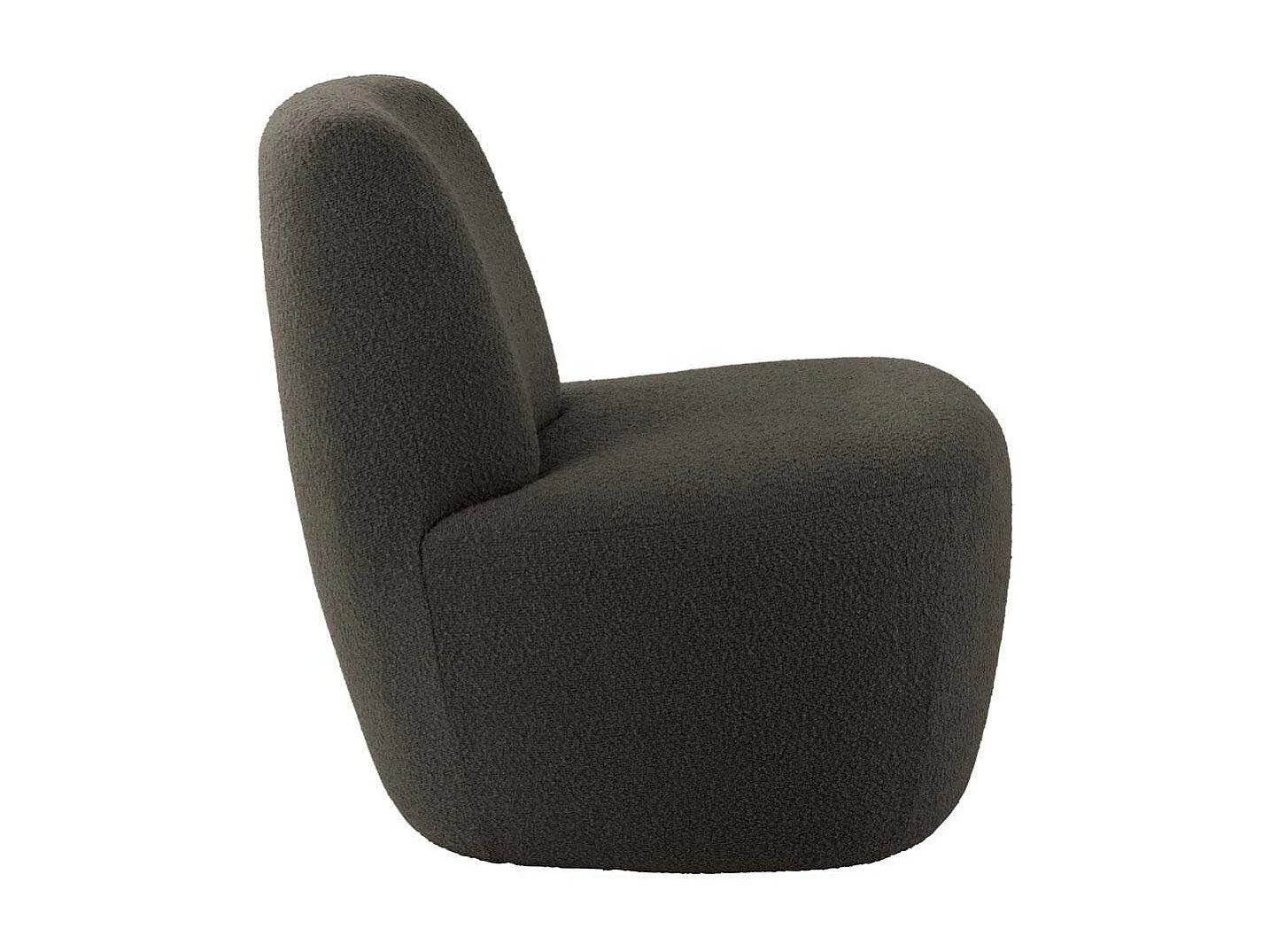 Chaise lounge en tissu bouclette Ada