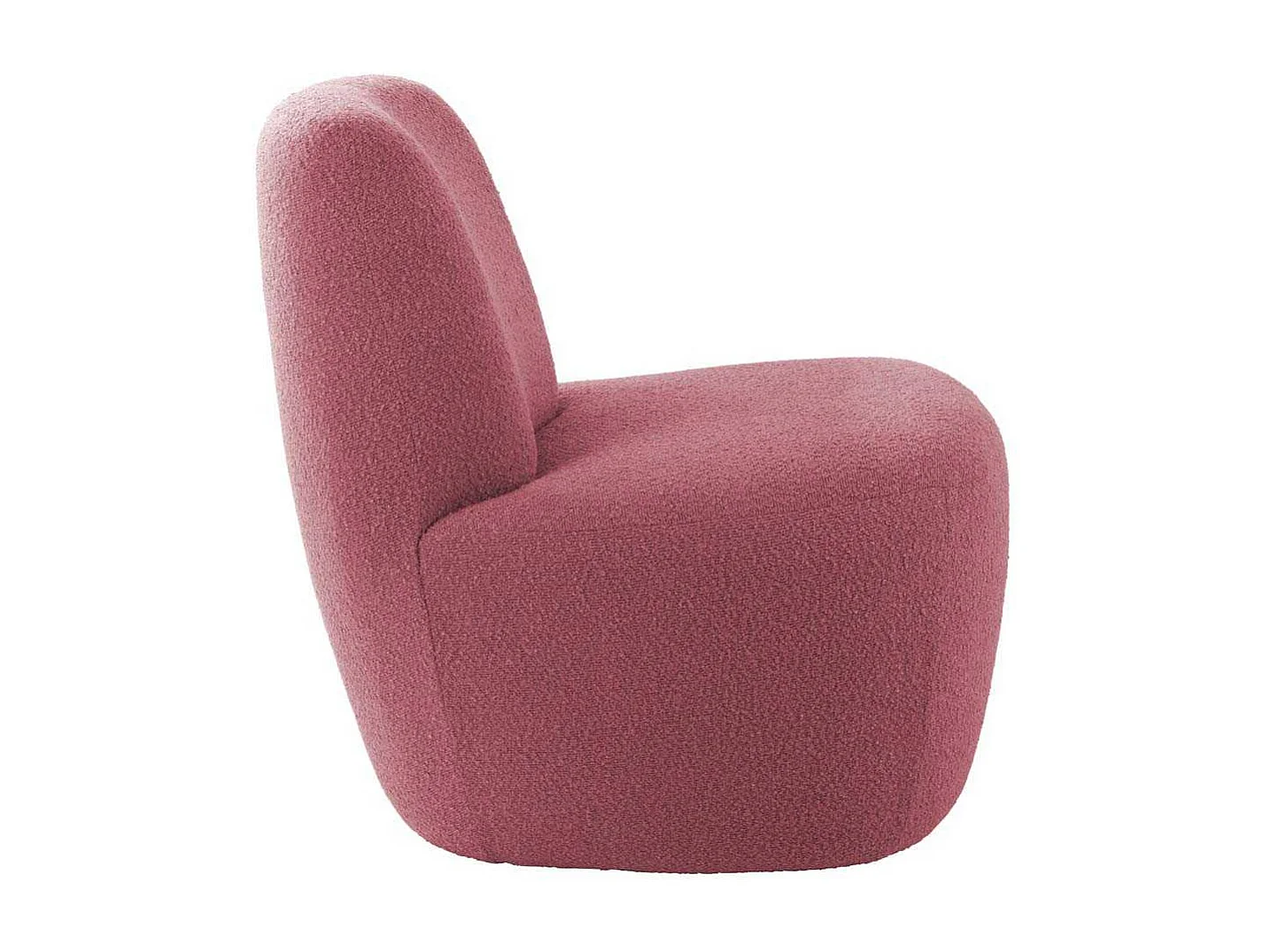 Chaise lounge en tissu bouclette Ada