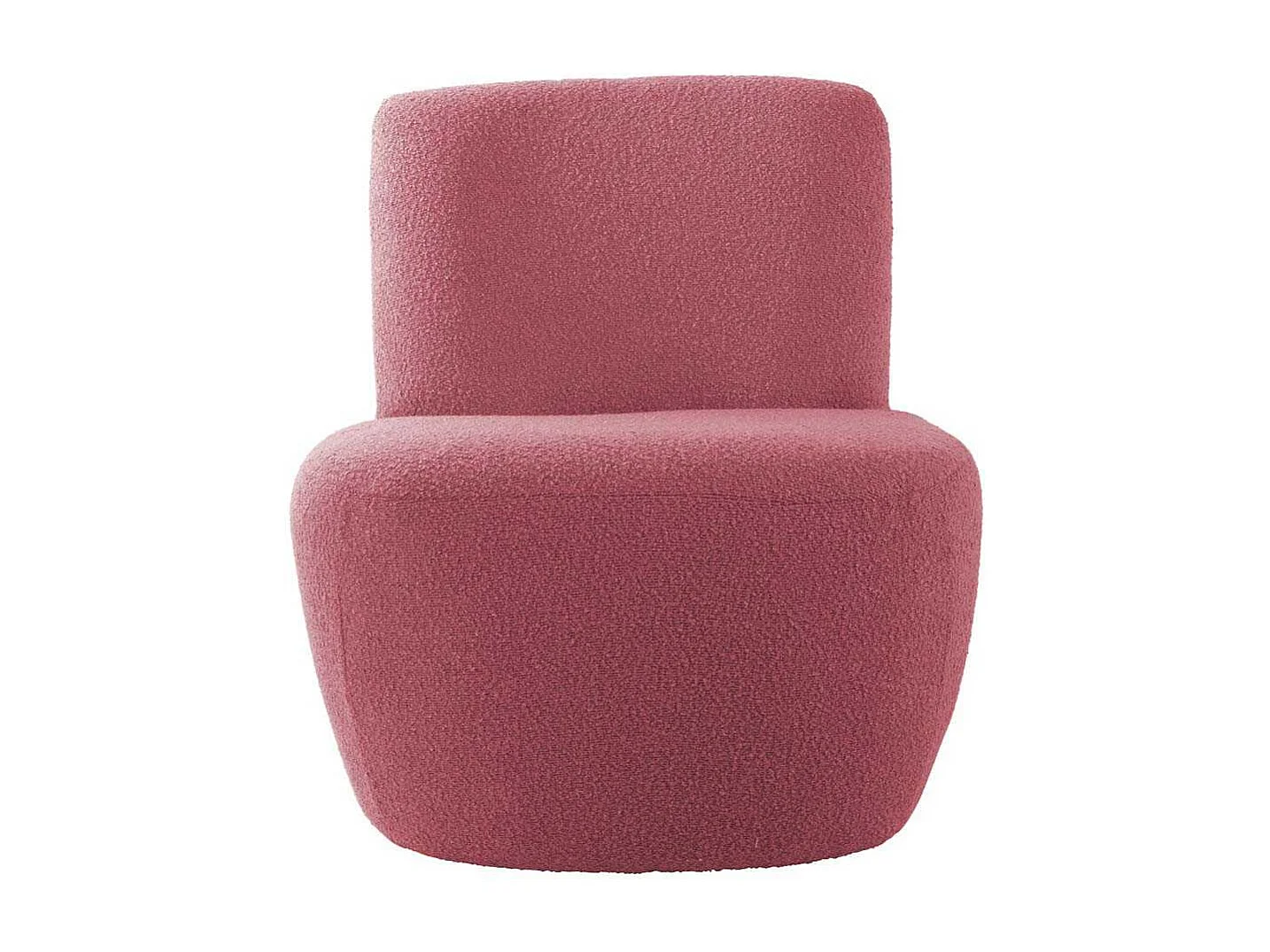 Chaise lounge en tissu bouclette Ada