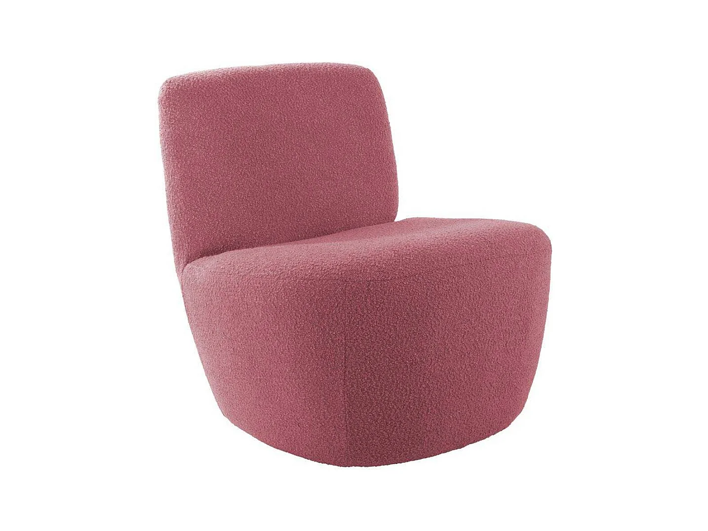 Chaise lounge en tissu bouclette Ada