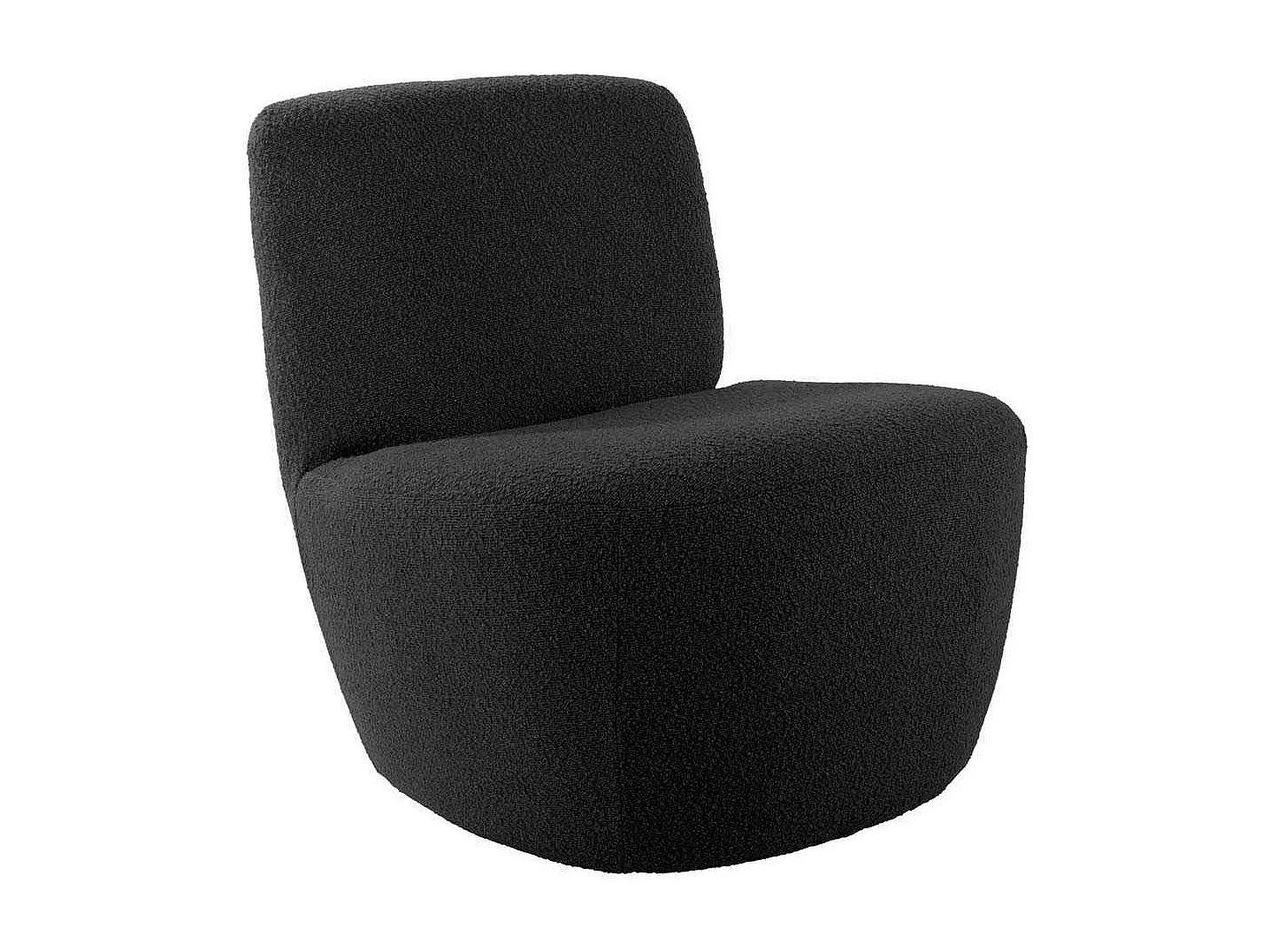 Chaise lounge en tissu bouclette Ada