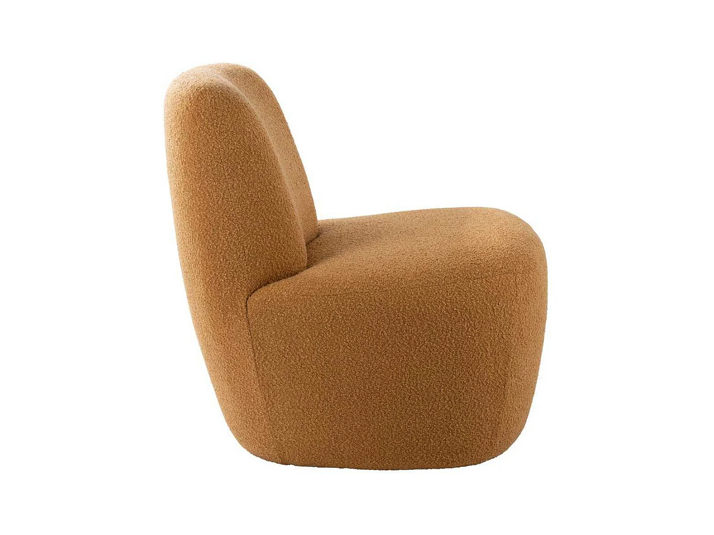 Chaise lounge en tissu bouclette Ada
