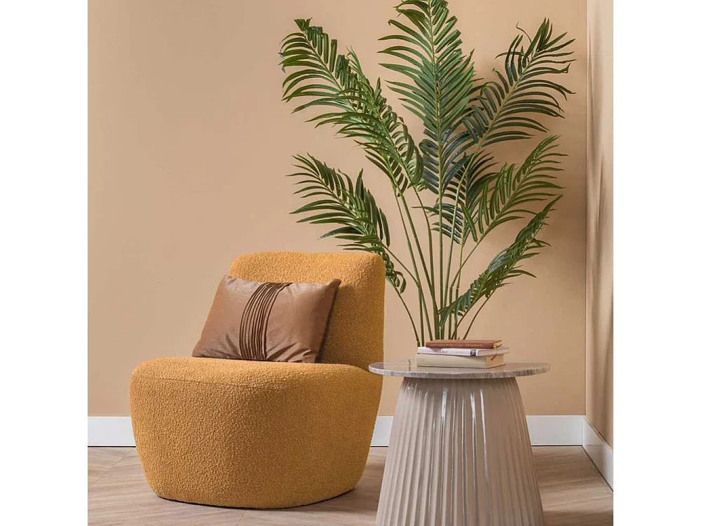 Chaise lounge en tissu bouclette Ada