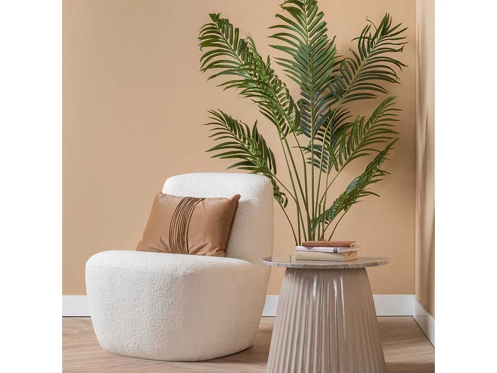 Chaise lounge en tissu bouclette Ada