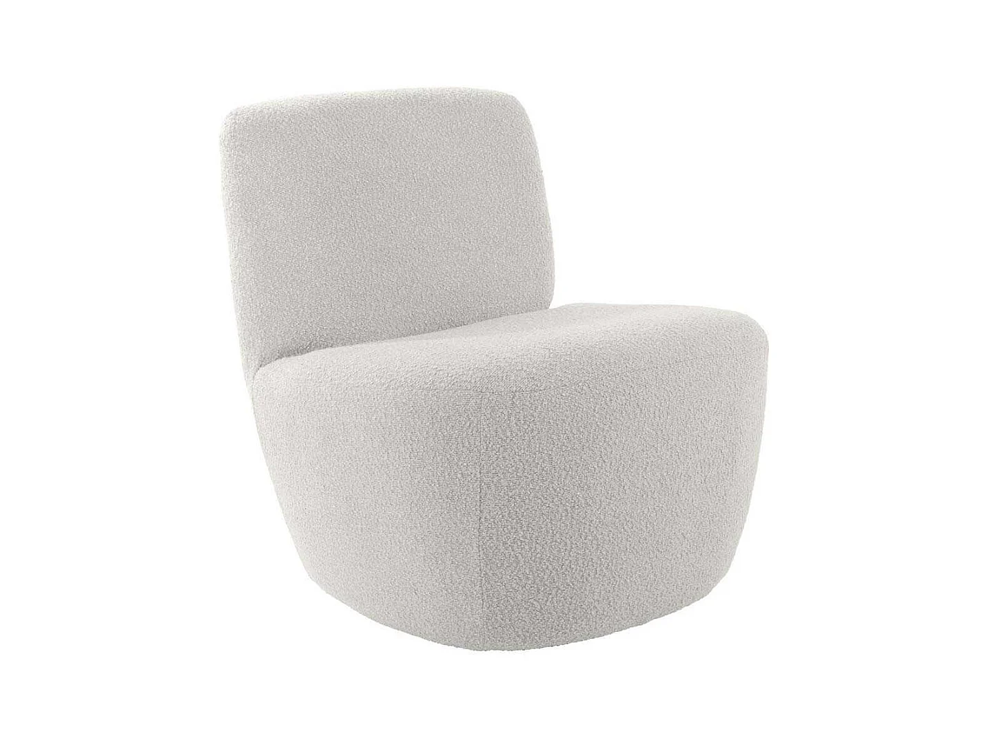 Chaise lounge en tissu bouclette Ada