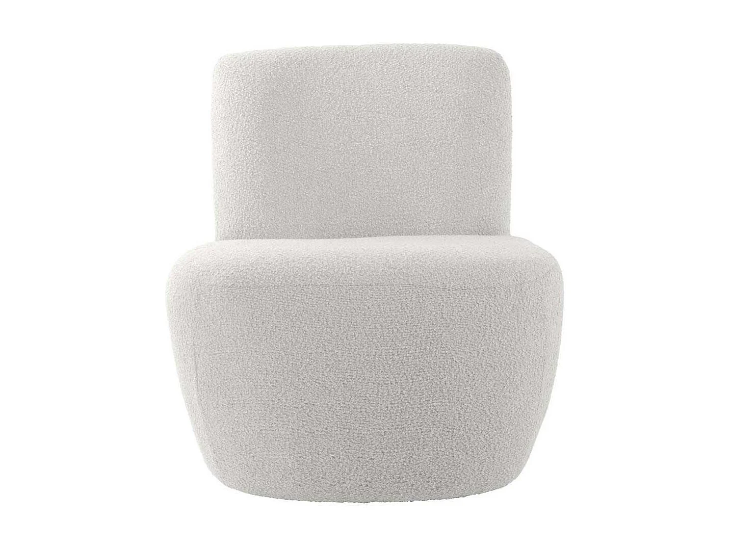 Chaise lounge en tissu bouclette Ada