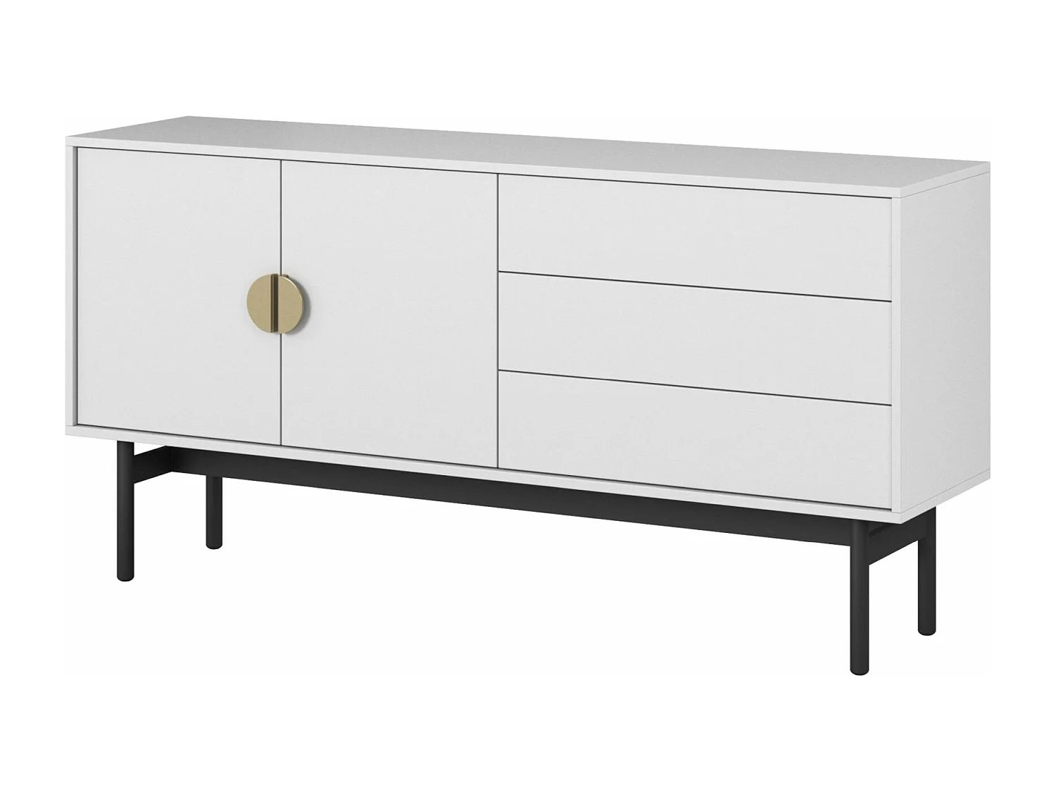 TV-meubel met drie lades 154 cm - wit - STOON