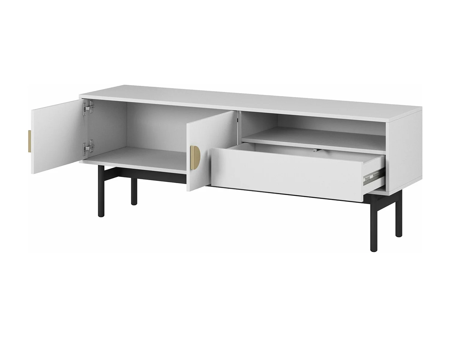 TV-Element mit Schublade - weiß - 154 cm - STOON