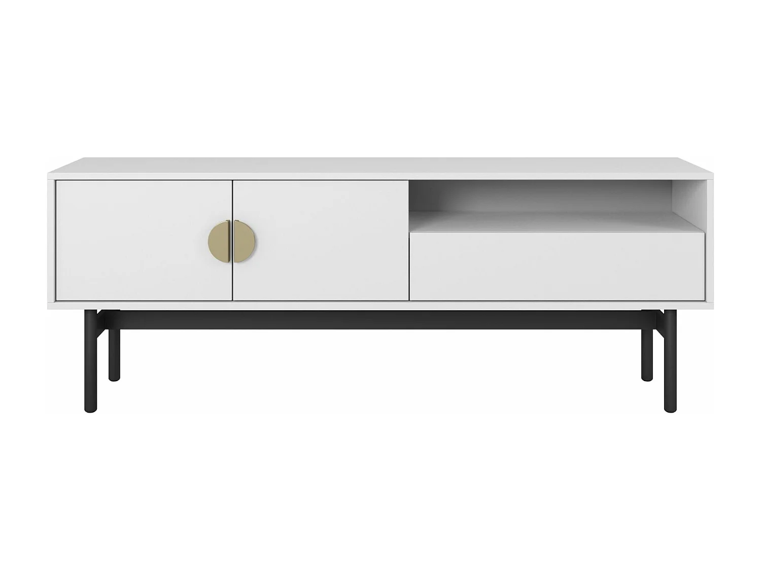 Meuble TV avec tiroir 154 cm - blanc - STOON