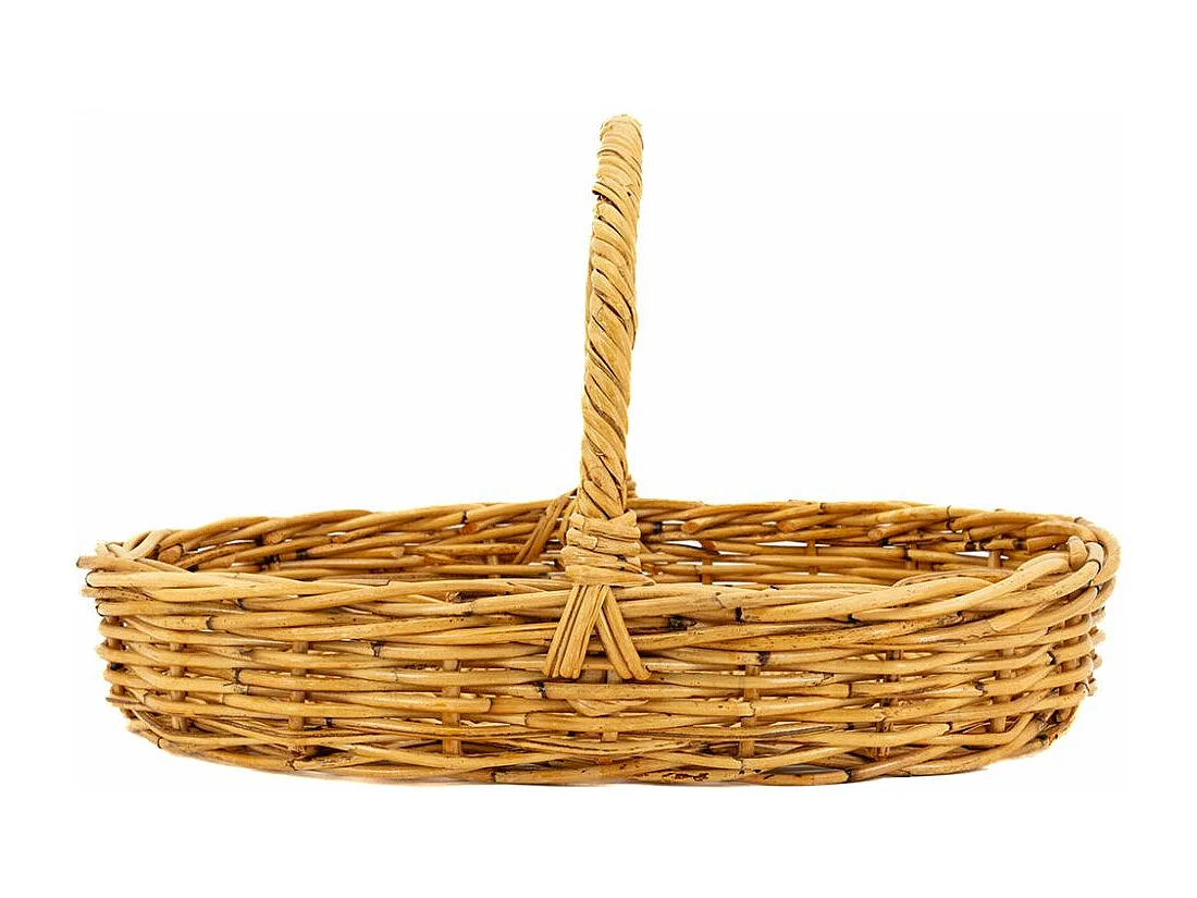 Corbeille ovale en poelet naturel