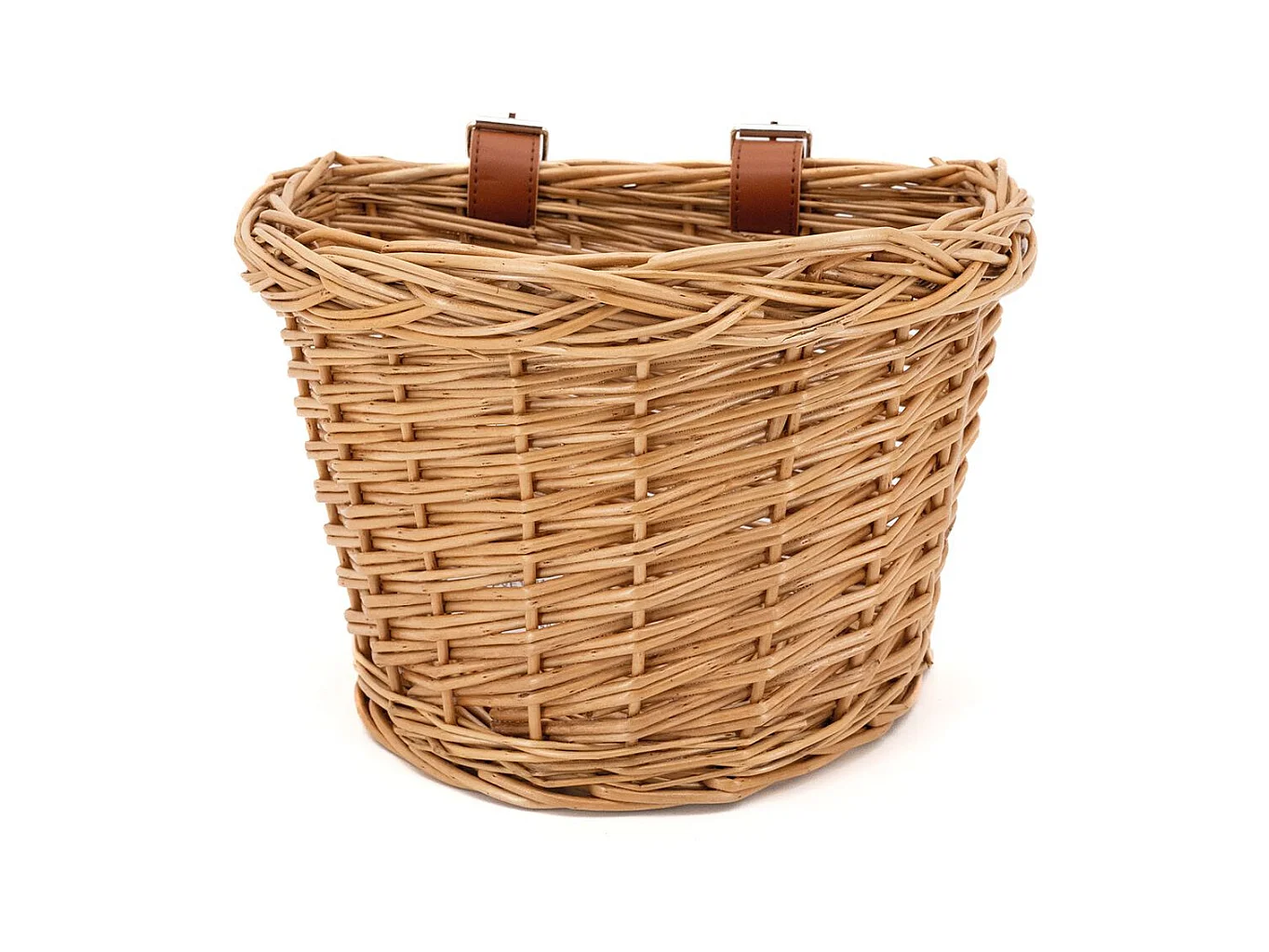 Panier à vélo en osier naturel Grand modèle