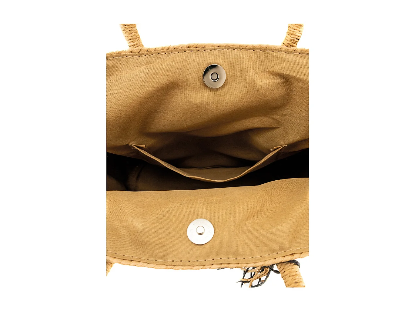 Sac cabas tressé naturel avec anses rondes