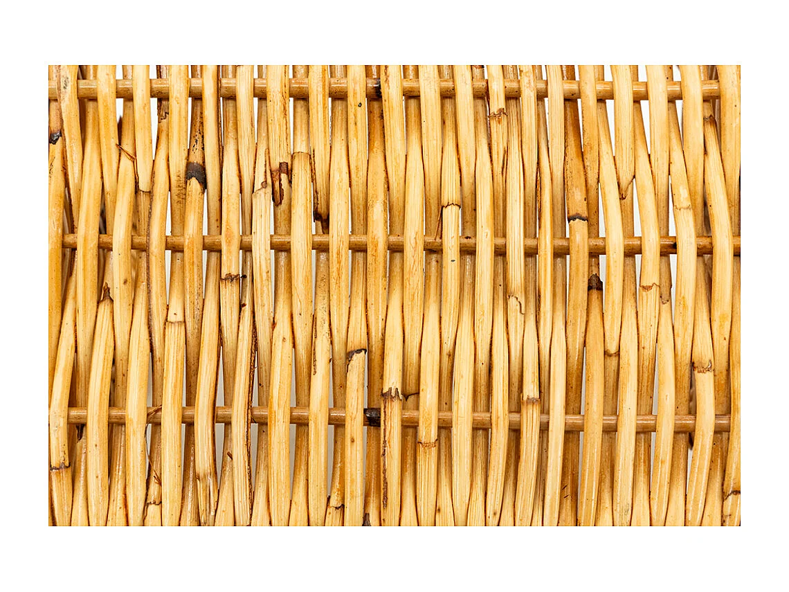 Corbeille carrée en poelet naturel