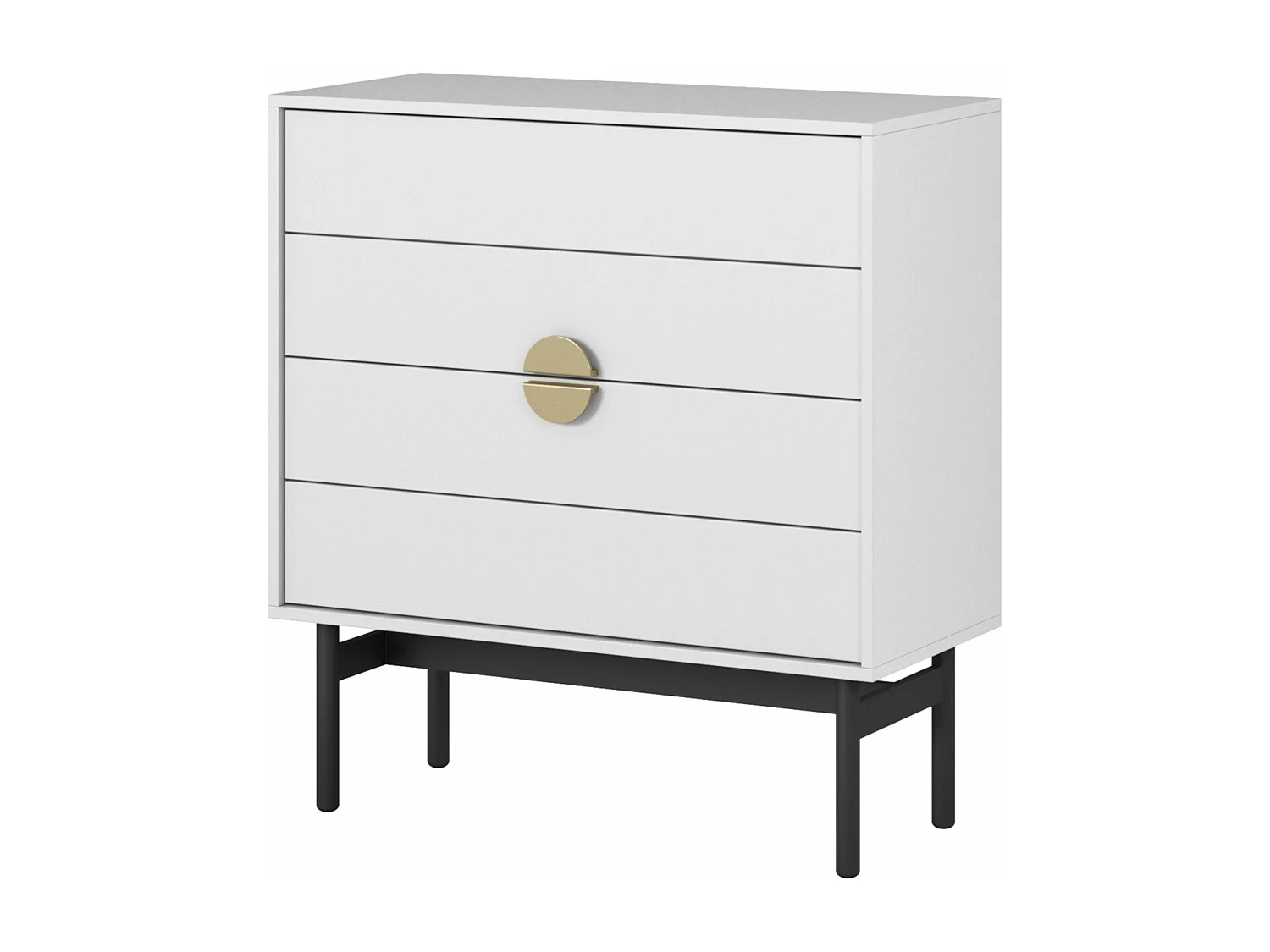 Commode à tiroirs - 85 cm - blanc - STOON