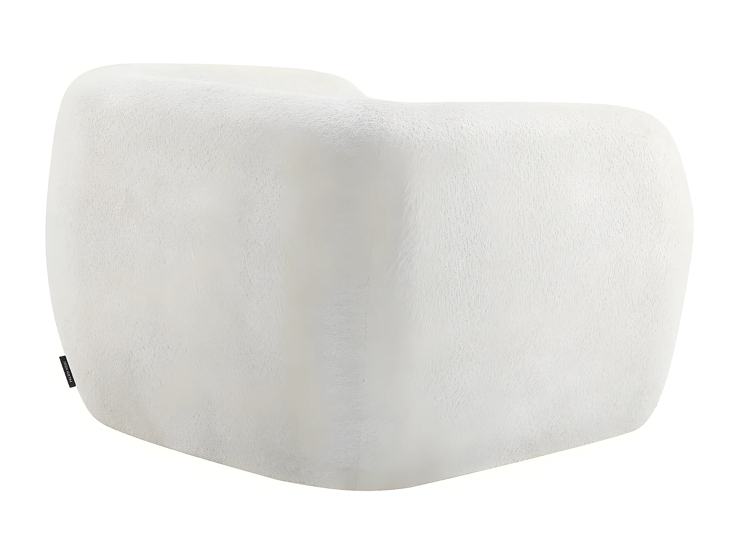 Fauteuil tissu bouclette "Washington" - Blanc
