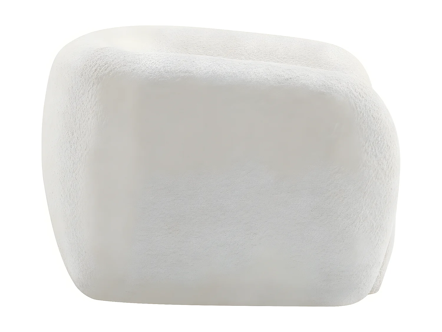 Fauteuil tissu bouclette "Washington" - Blanc