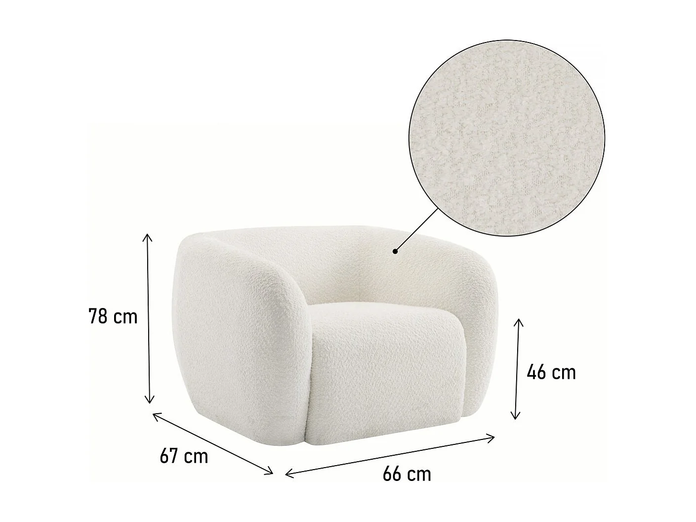 Poltrona de design "Washington" - Branca