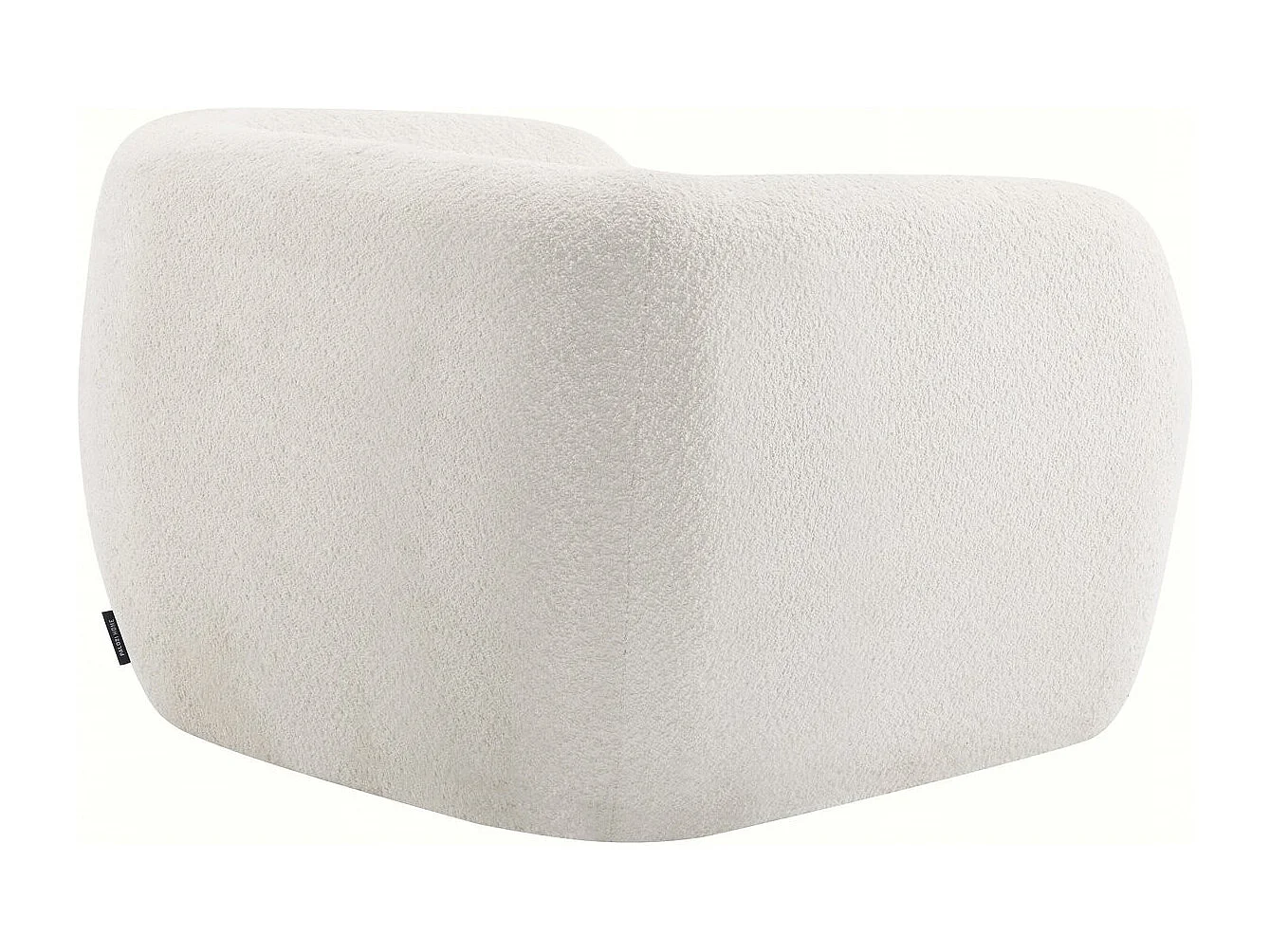 Fauteuil tissu bouclette "Washington" - Blanc