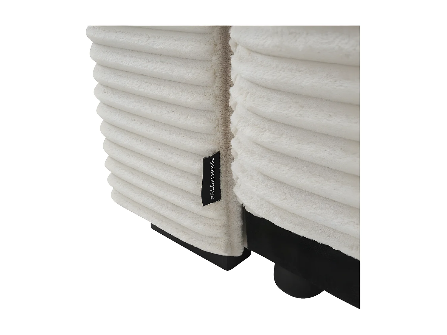 Canapé d'angle en velours côtelé  "Opera" - 3 places - Beige