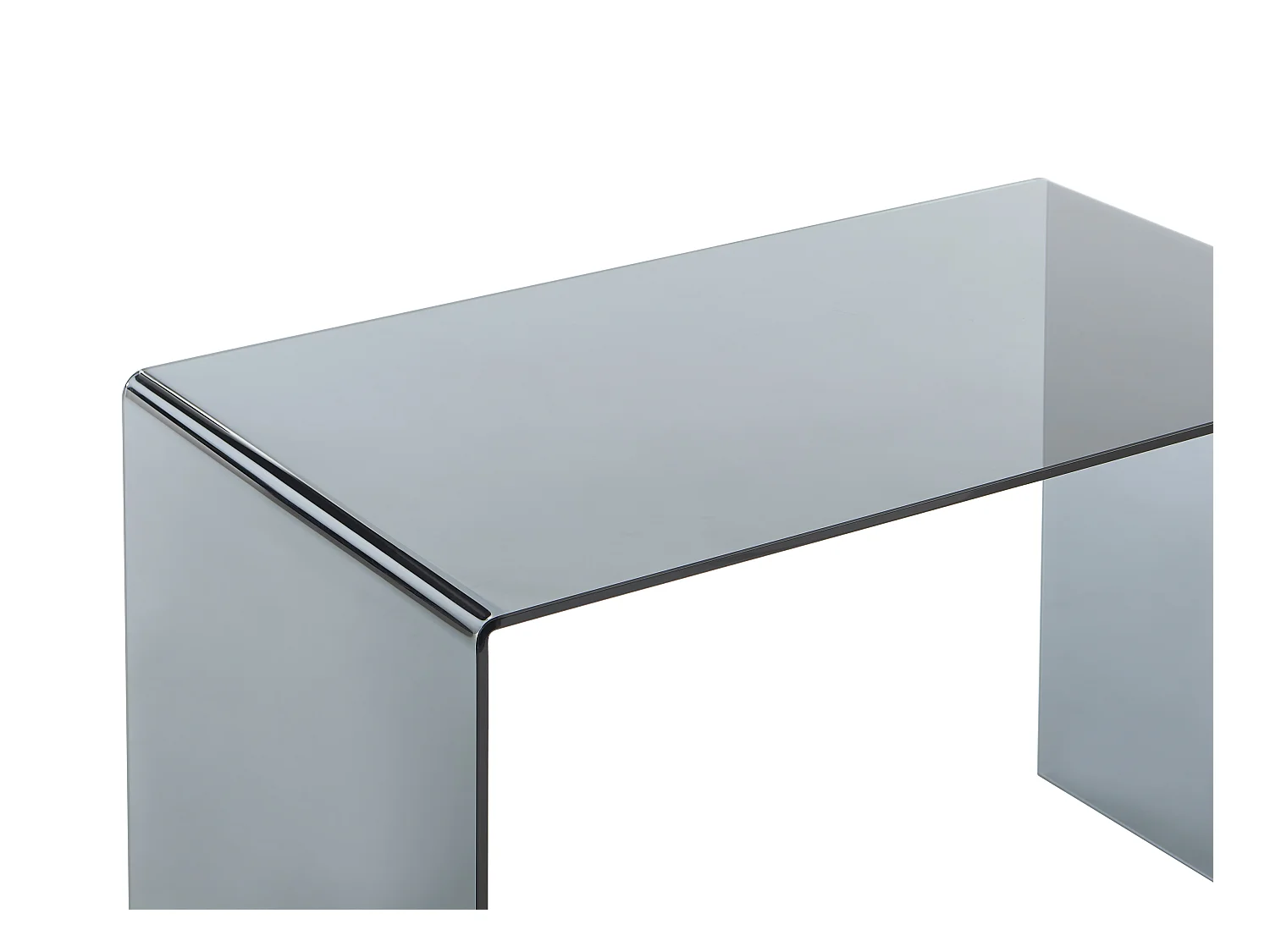 Bureau - Verre trempé fumé - Noir - ELSTRON