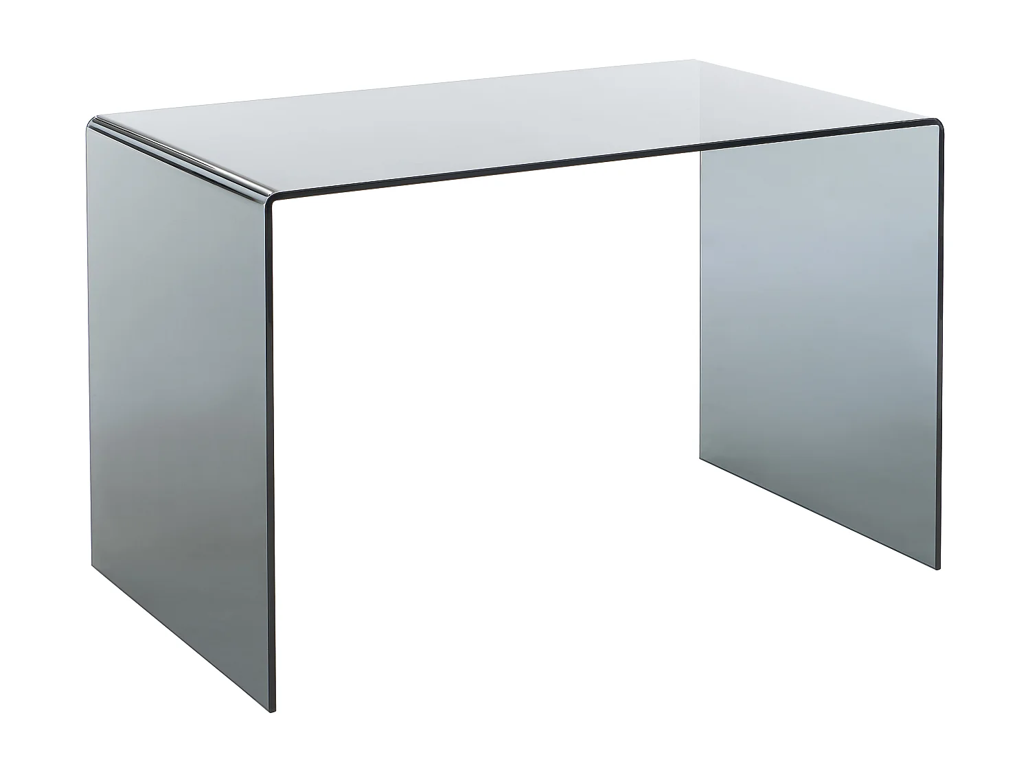 Bureau - Verre trempé fumé - Noir - ELSTRON