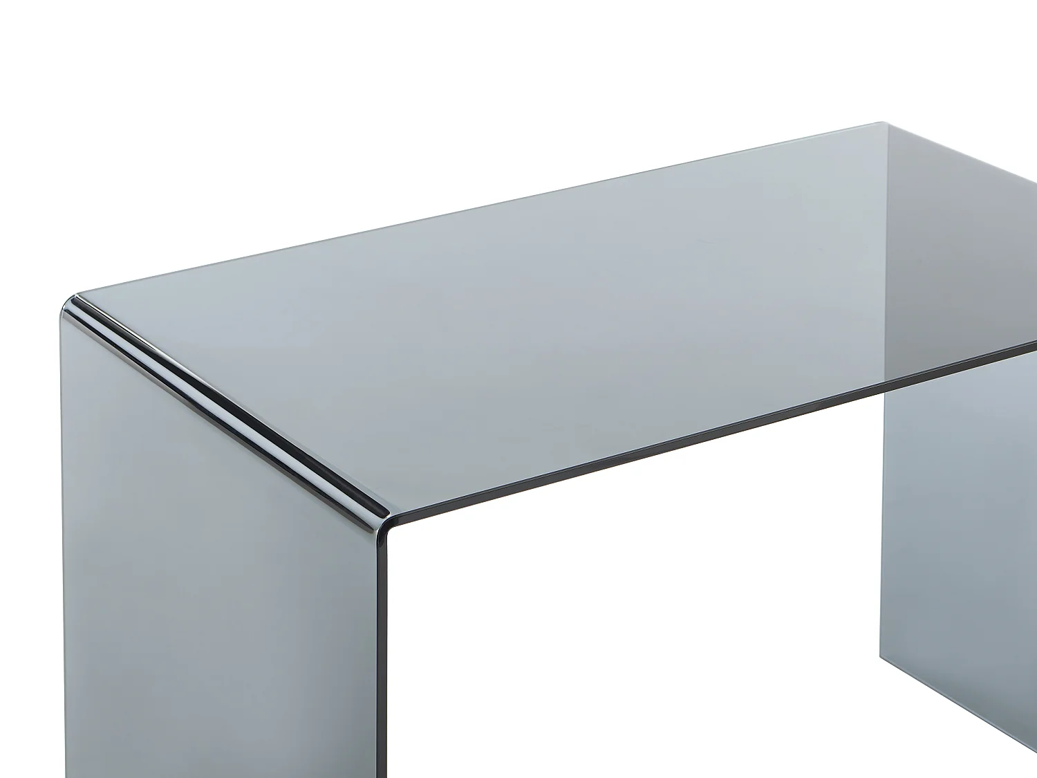 Bureau - Verre trempé fumé - Noir - ELSTRON