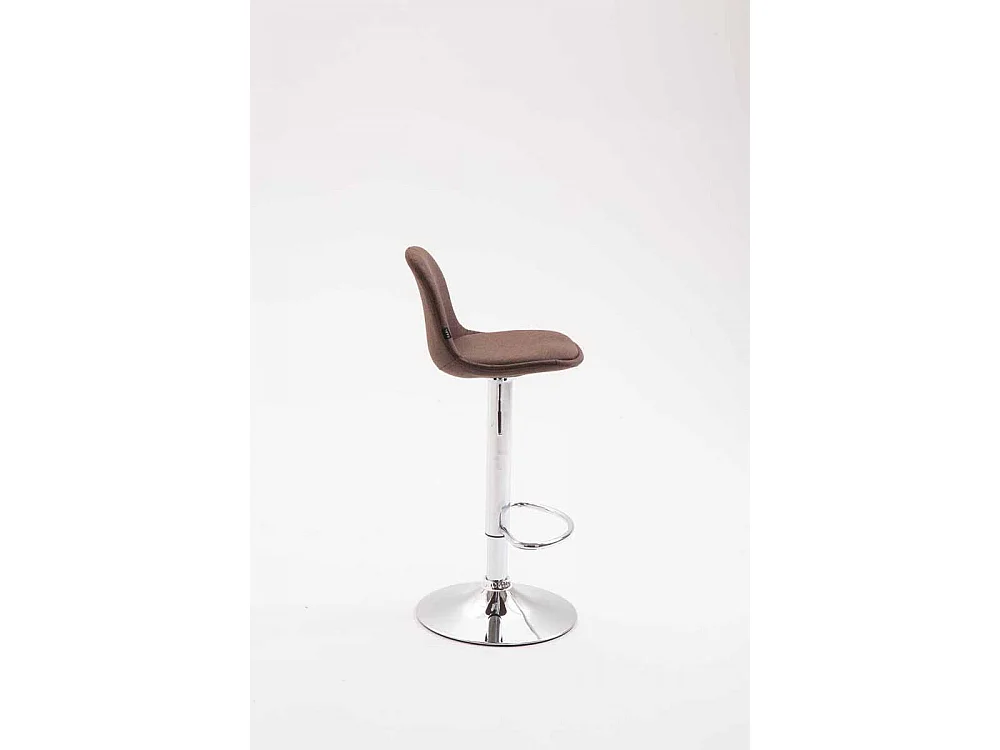 Tabouret de bar - Tissu & Métal - Marron - Kiel