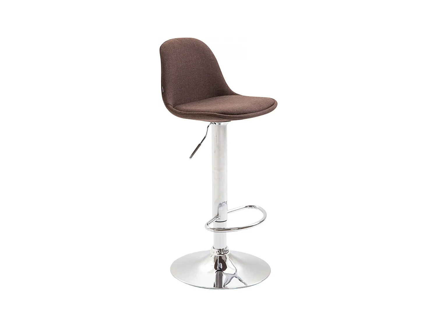 Tabouret de bar - Tissu & Métal - Marron - Kiel