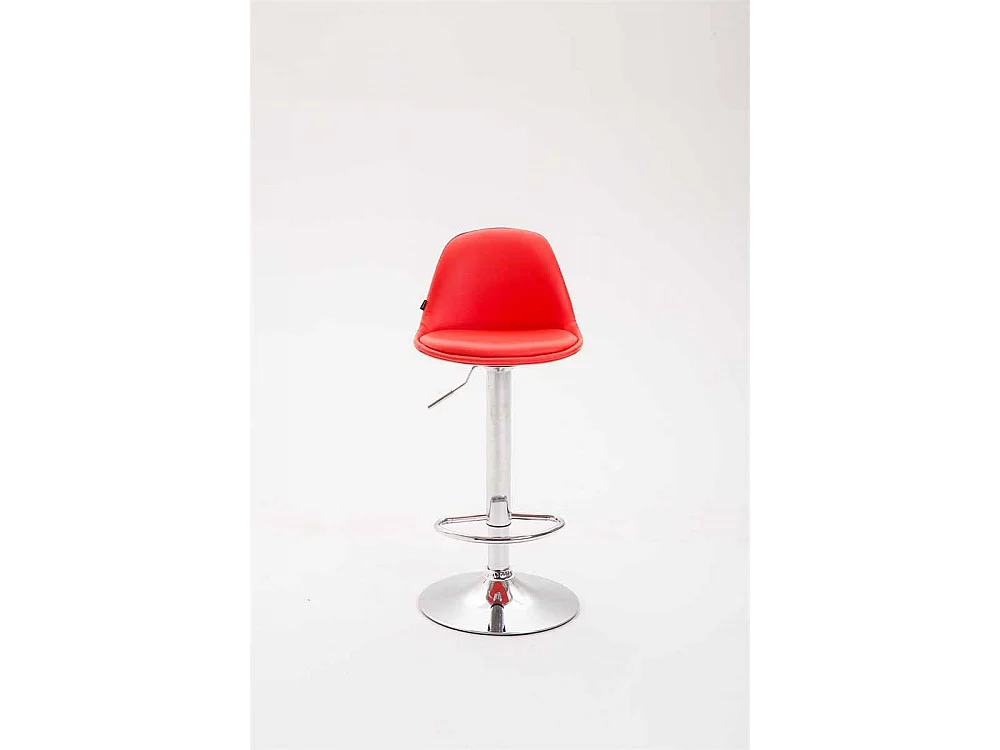Tabouret de bar - Similicuir & Métal - Rouge - Kiel