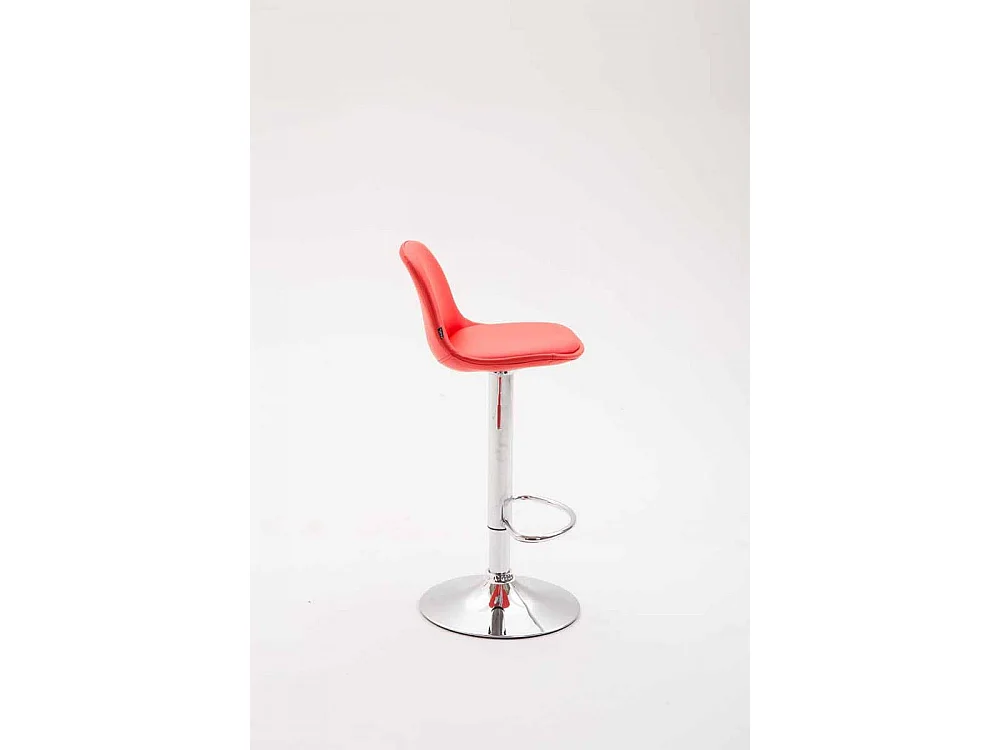 Tabouret de bar - Similicuir & Métal - Rouge - Kiel
