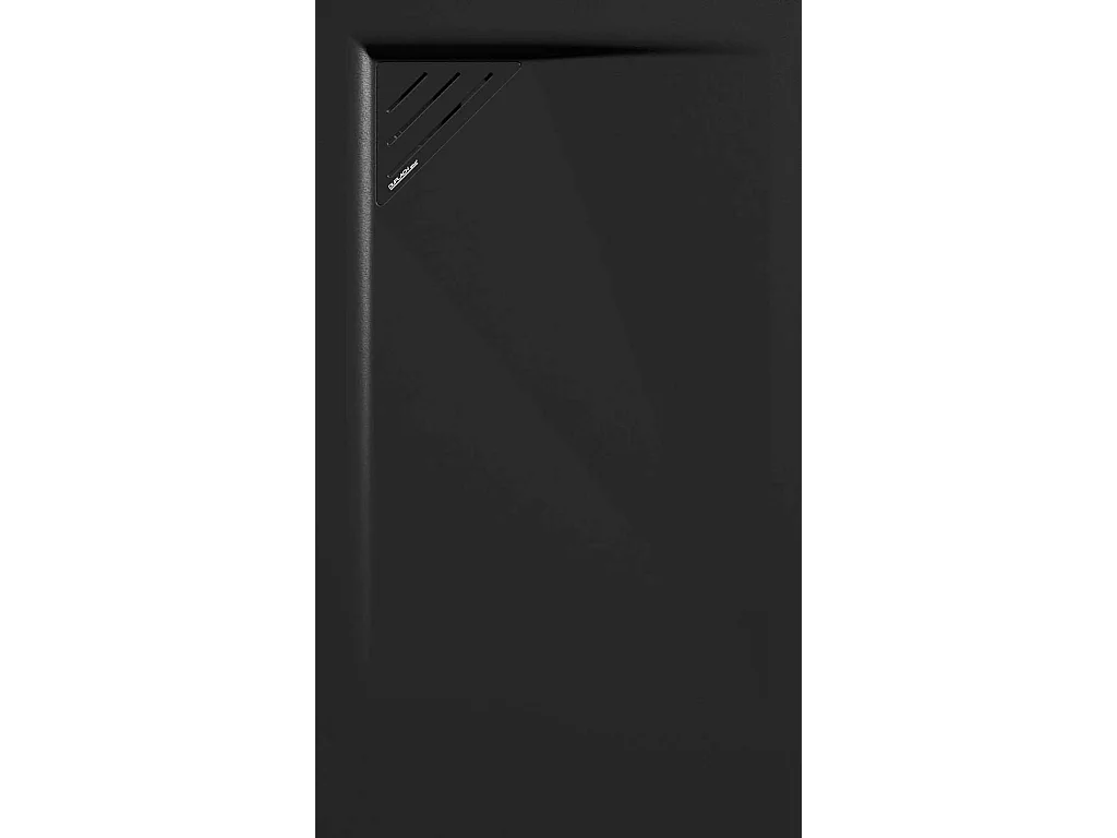 Receveur de douche Noir, finition Lisse Stone MIO, grille de couleur - 200 x 70 cm