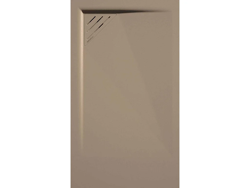 Receveur de douche Moka, finition Lisse Stone MIO, grille de couleur - 80 x 70 cm