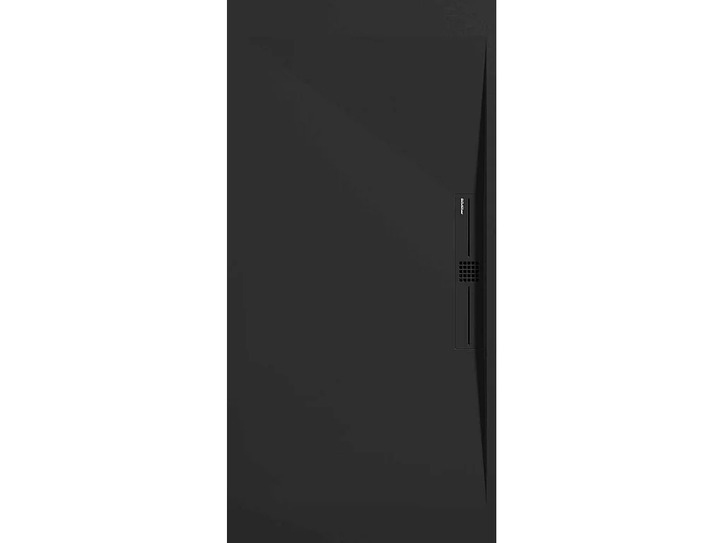 Receveur de douche Noir, finition Lisse Stone SIDE, grille de couleur - 200 x 80 cm