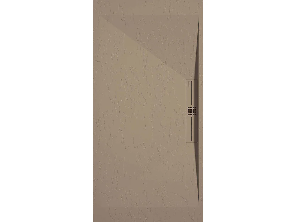 Receveur de douche Moka, finition Ardoise Stone SIDE, grille de couleur - 200 x 70 cm