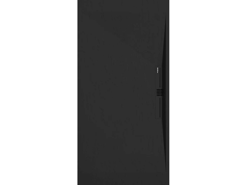 Receveur de douche Noir, finition Ardoise Stone SIDE, grille de couleur - 150 x 70 cm