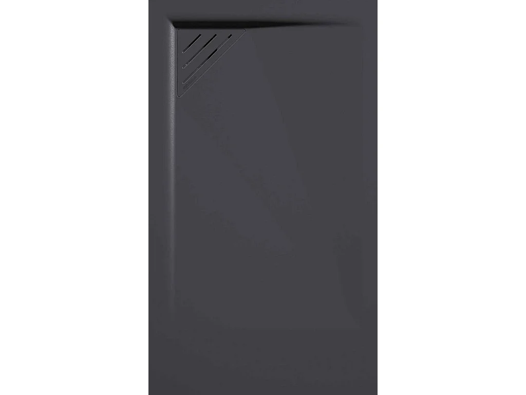 Receveur de douche Anthracite, finition Lisse Stone MIO, grille de couleur - 70 x 70 cm