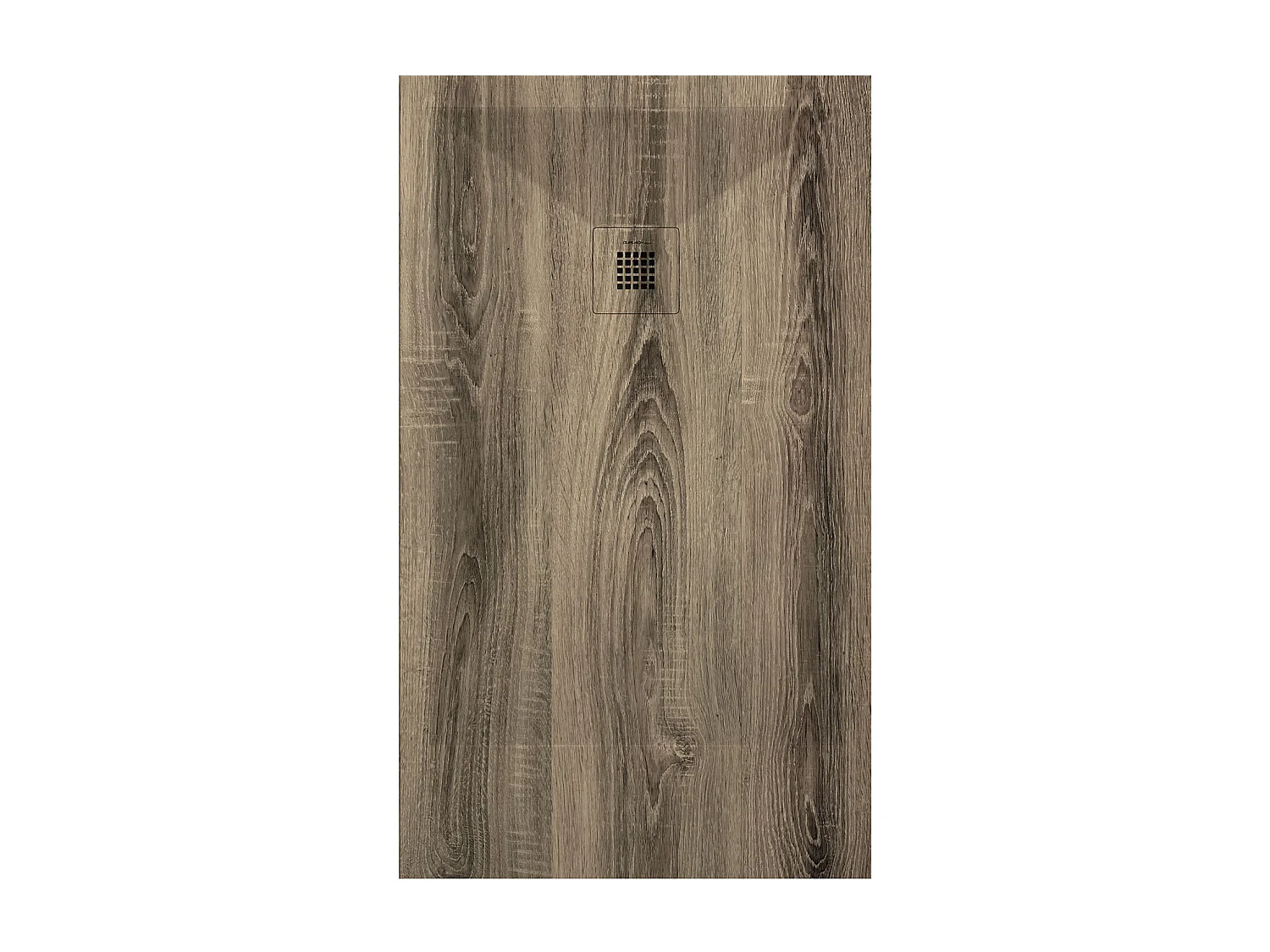 Receveur de douche Cendre, finition Lisse Stone 3D, grille de couleur - 80 x 80 cm