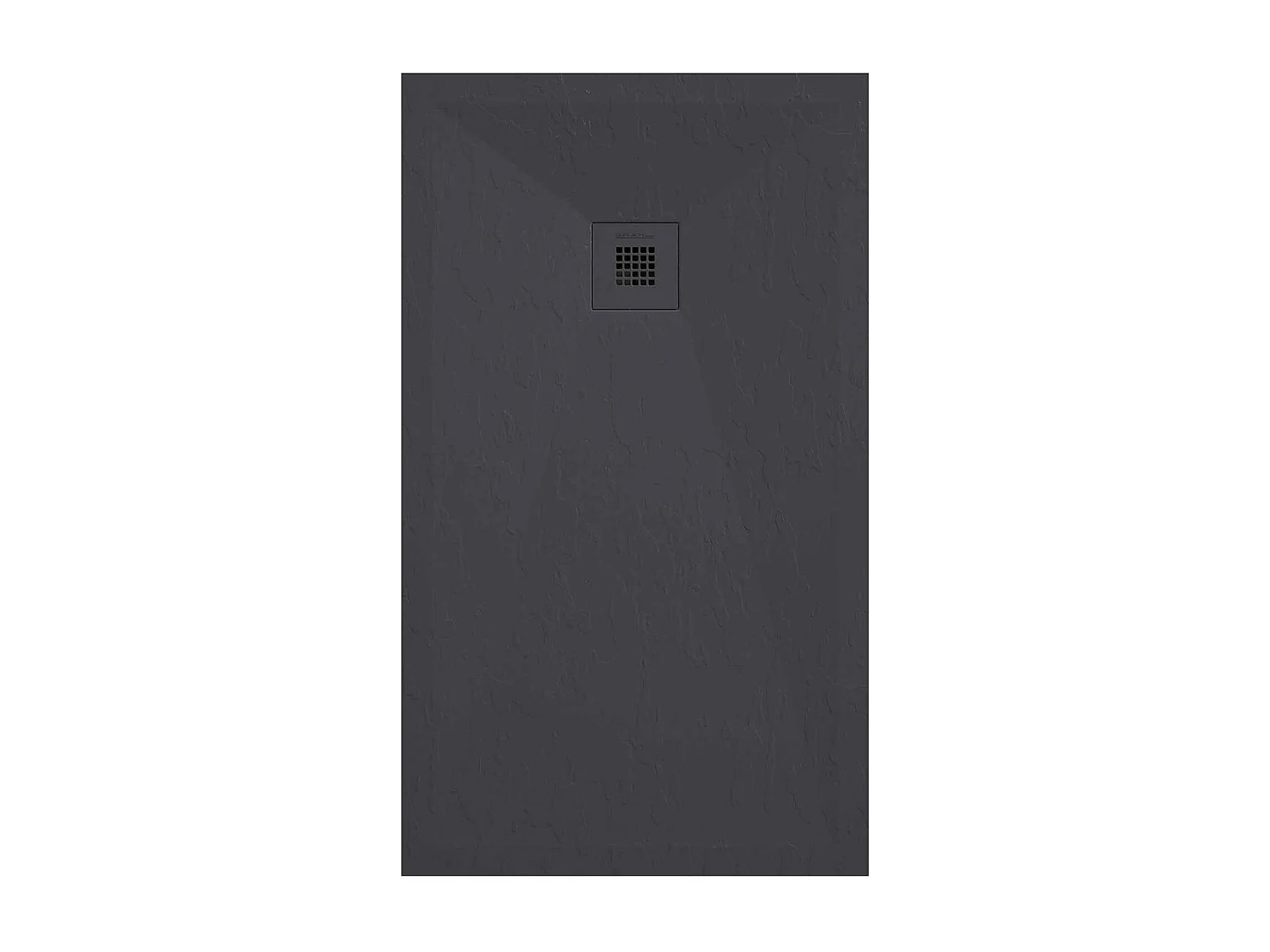 Receveur de douche anthracite finition ardoise Stone Plus, grille de couleur - 110 x 80 cm