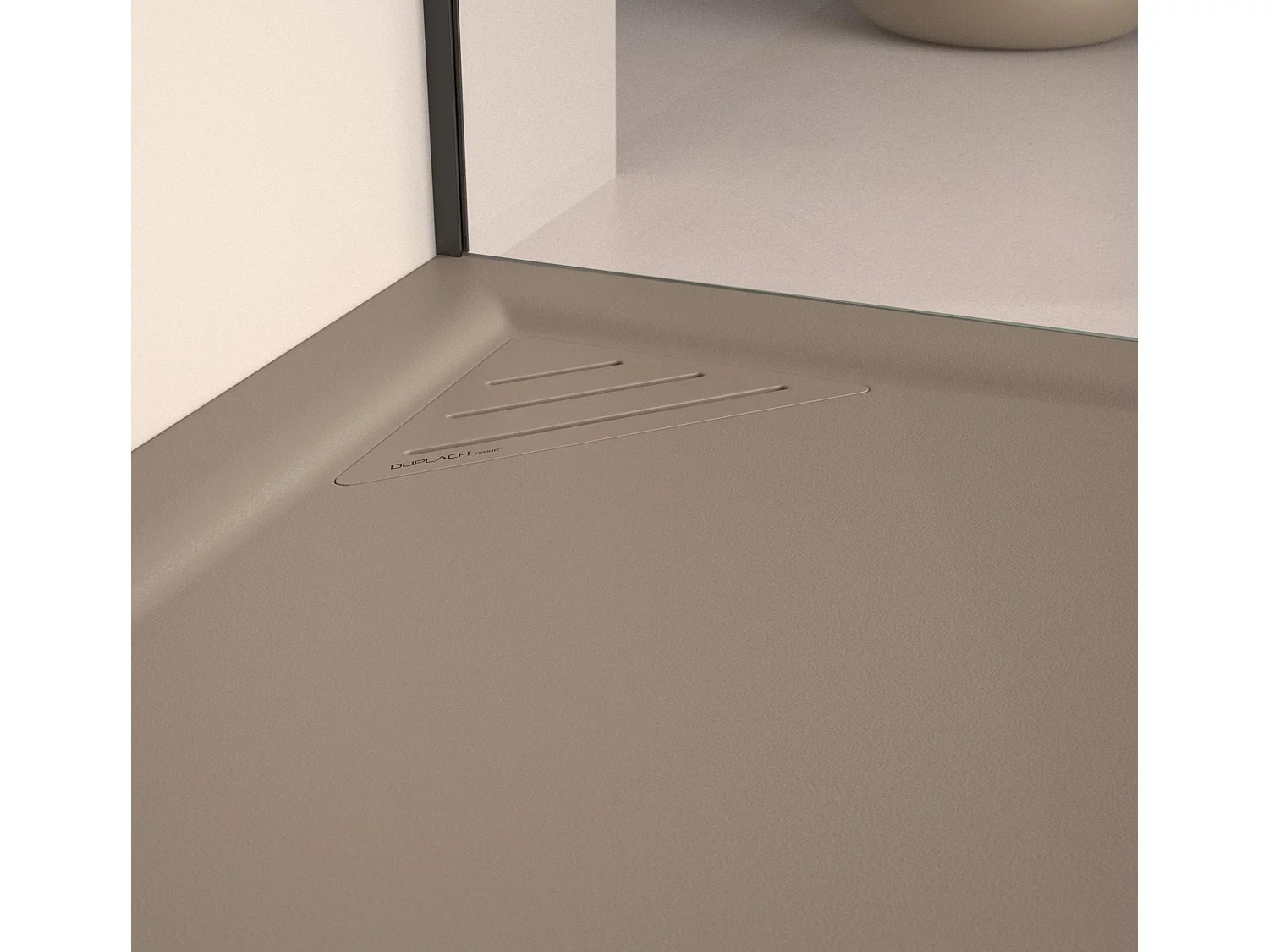 Receveur de douche Sable, finition Lisse Stone MIO, grille de couleur - 110 x 90 cm