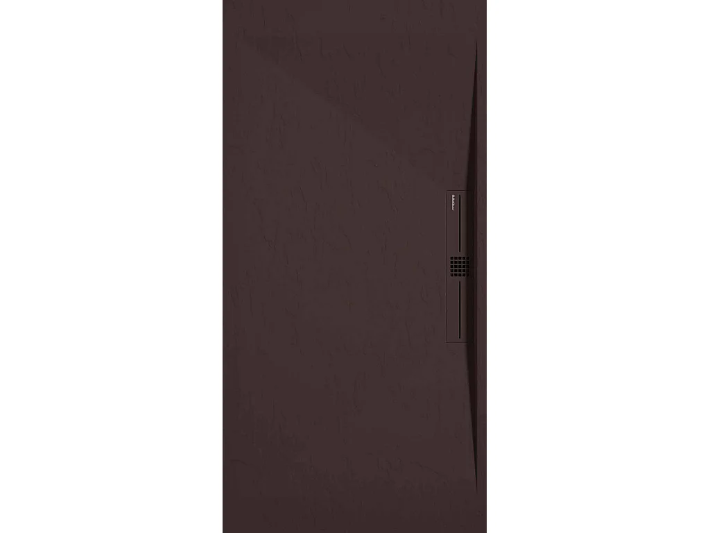 Receveur de douche Chocolat, finition Lisse Stone SIDE, grille de couleur - 170 x 90 cm